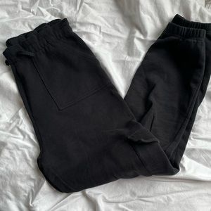 Black cargo sweatpants